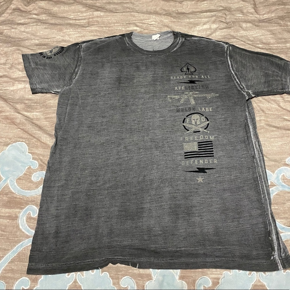 Men’s gray reversible affliction shirt 2XL